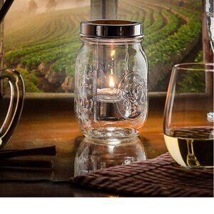 Case of Hollowick Firefly clear jars with Tealight Cradle